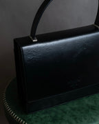 "PRADA" Structured top handle leather bag