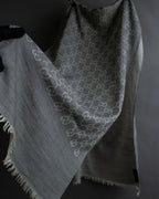 "GUCCI" GGpattern silk blend fringe stole