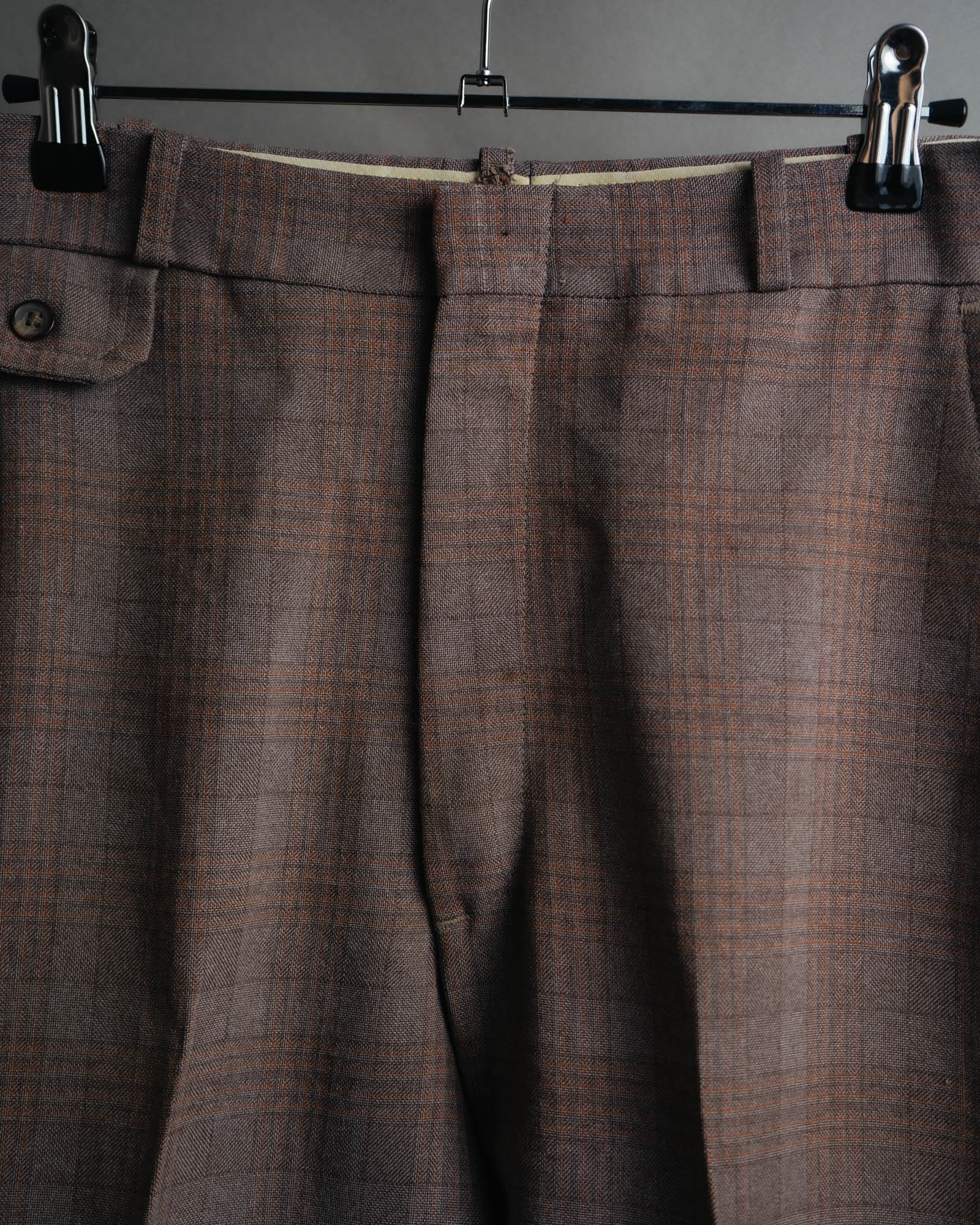 -MOOD MILLÉSIMES- “FARAH” 70’s-80’s plaid slacks with coin pocket