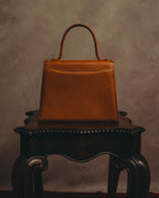 "Yves Saint Laurent" 70's-80's Cognac leather top handle bag