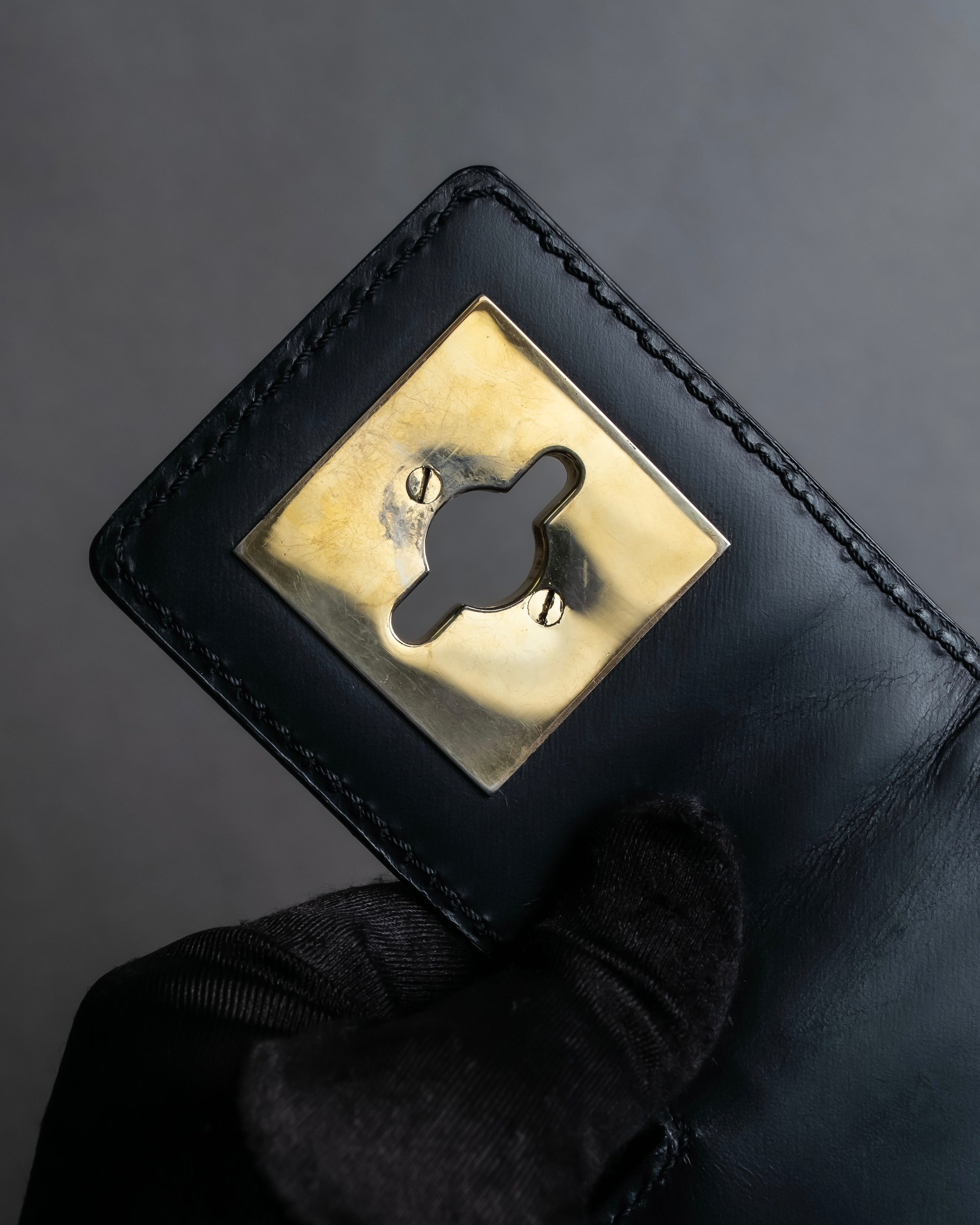 "CELINE" Ringlock design leather hand bag