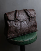 "Vintage JRA standard ostrich leather bag"