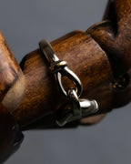 "Christian Dior" CD logo motif silver ring