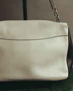 "Salvatore Ferragamo" 10's Bicolor leather chain shoulder bag