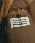 –SPECIAL– “Maison Martin Margiela” 2012AW Leather trench coat with Line 4 printed lining