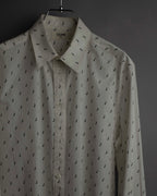 "CELINE" Musical note motif cotton shirt