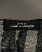 “tricot COMME des GARÇONS” 00’s-10’s Asymmetric gingham draped top