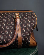 "GUCCI" Vintage horse harness motif pattern mini boston bag