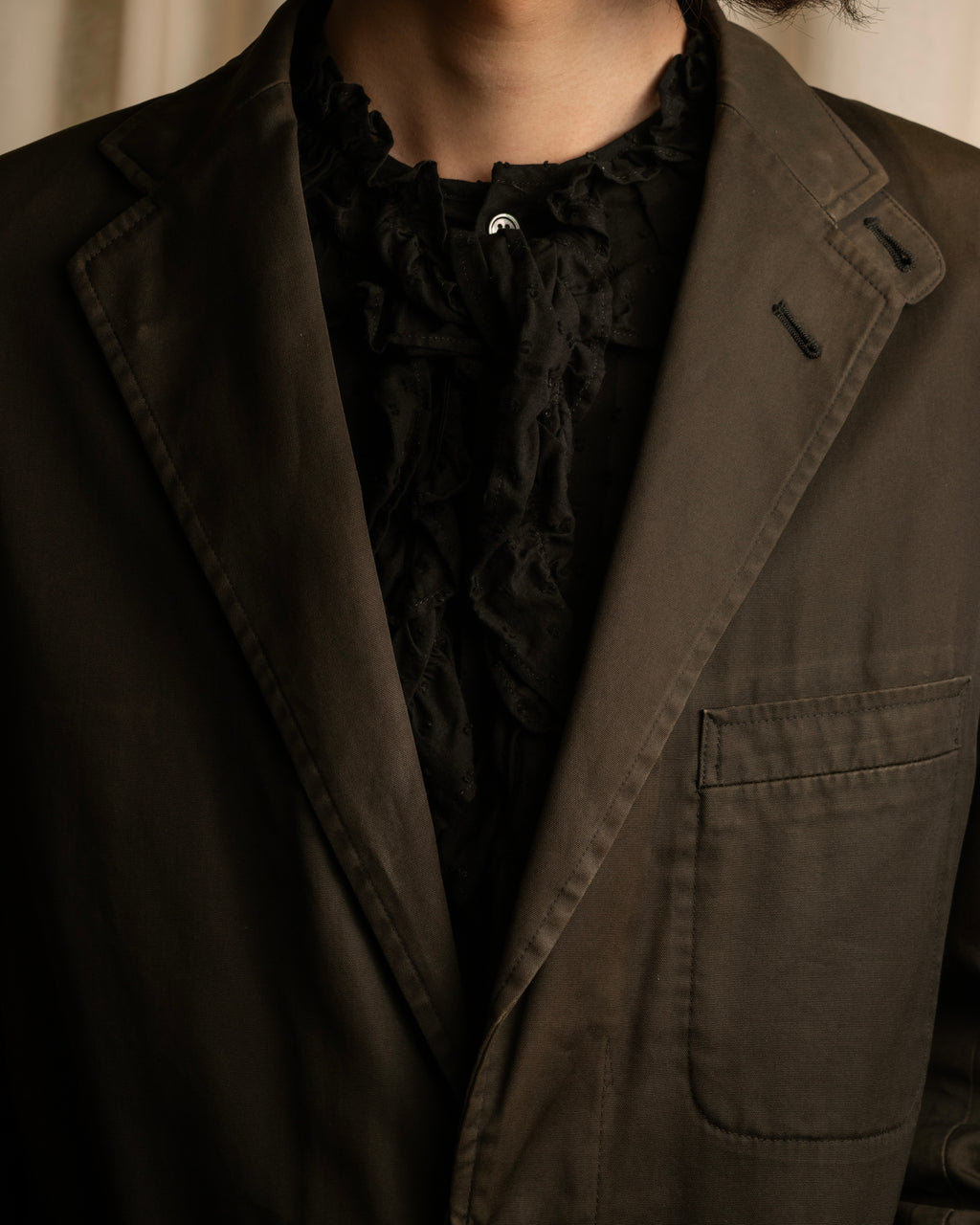 "BURBERRY" Cotton faded tailored jacket