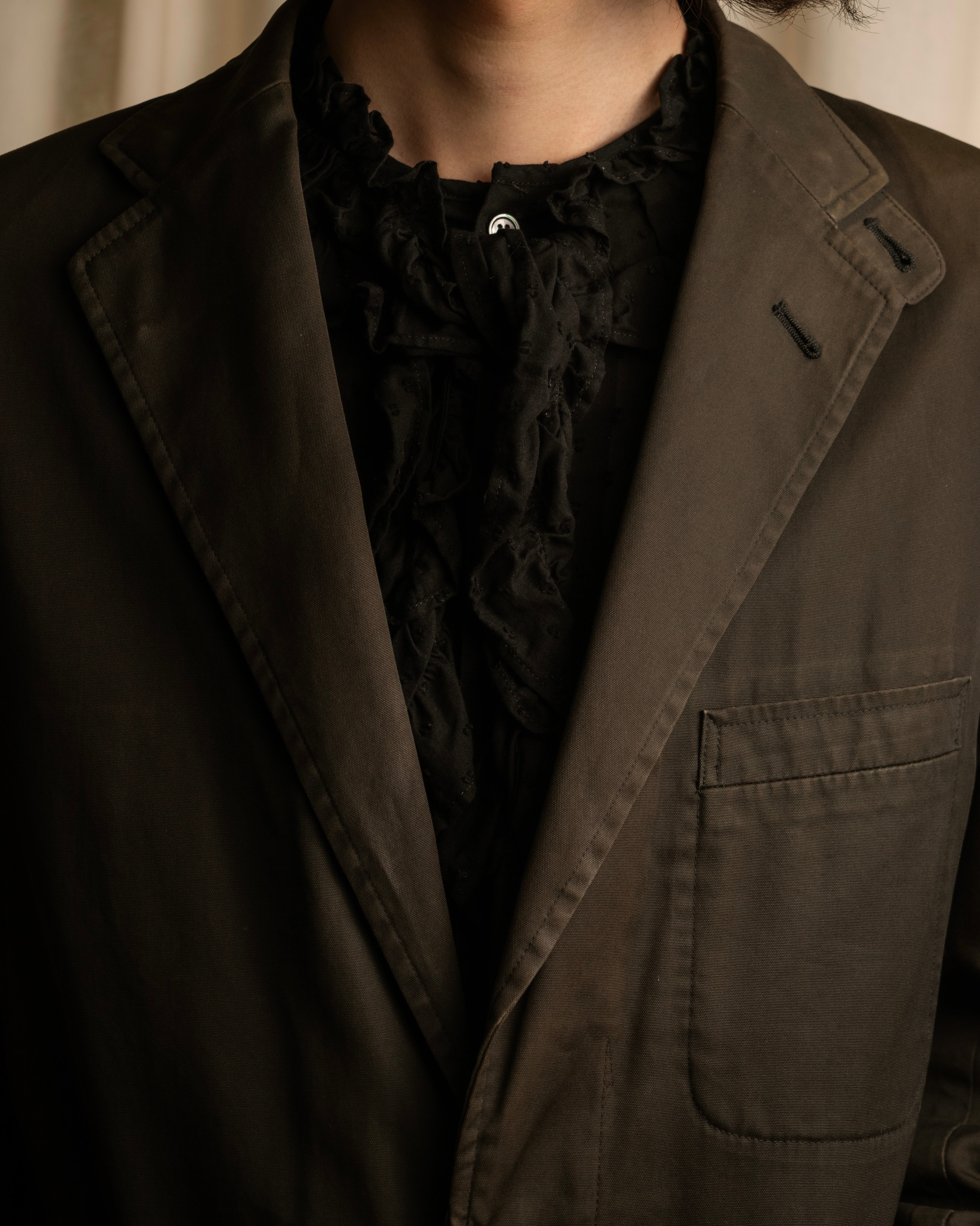 "BURBERRY" Cotton faded tailored jacket