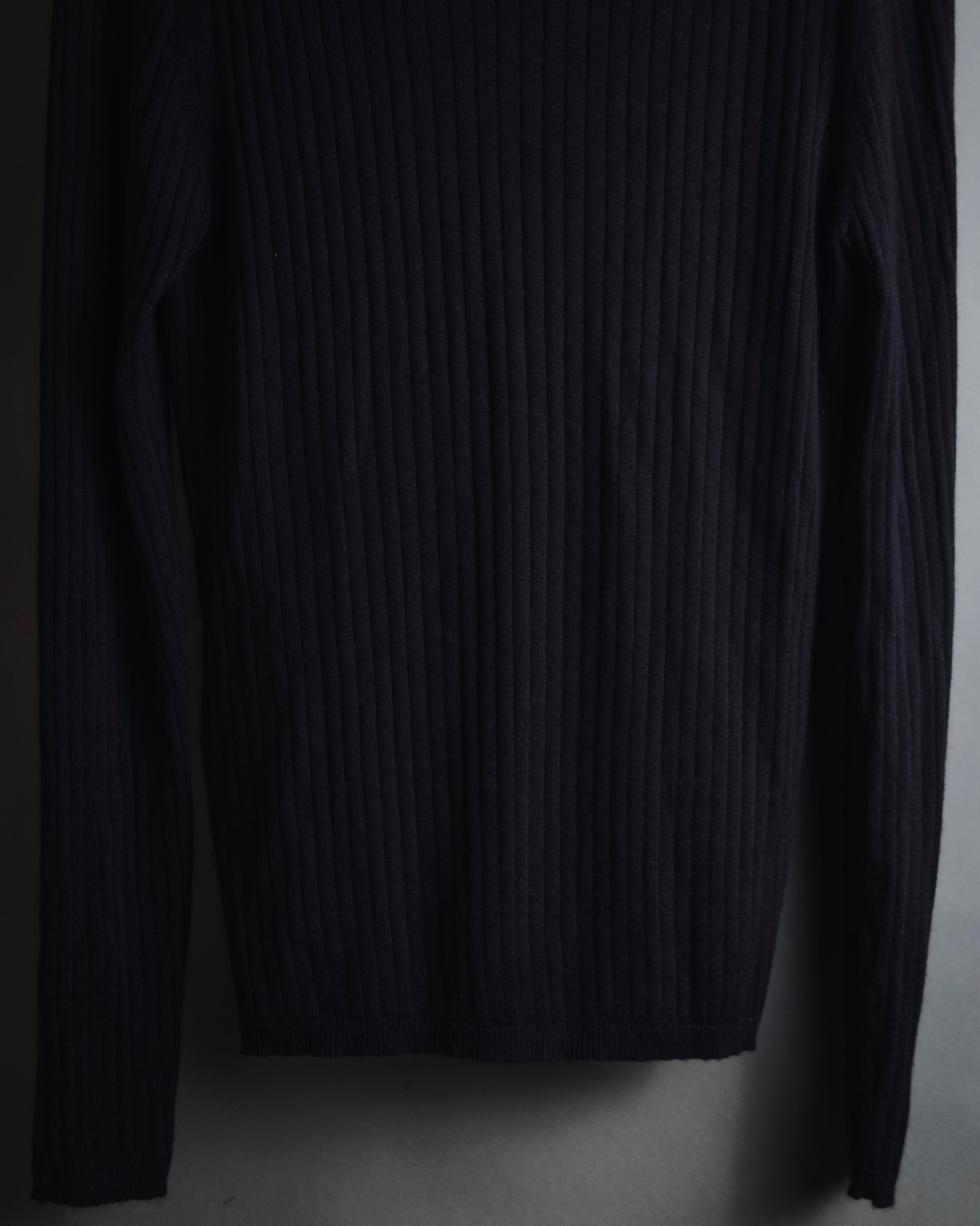 "LOEWE" Fine-Ribbed Button-Front Knit Cardigan