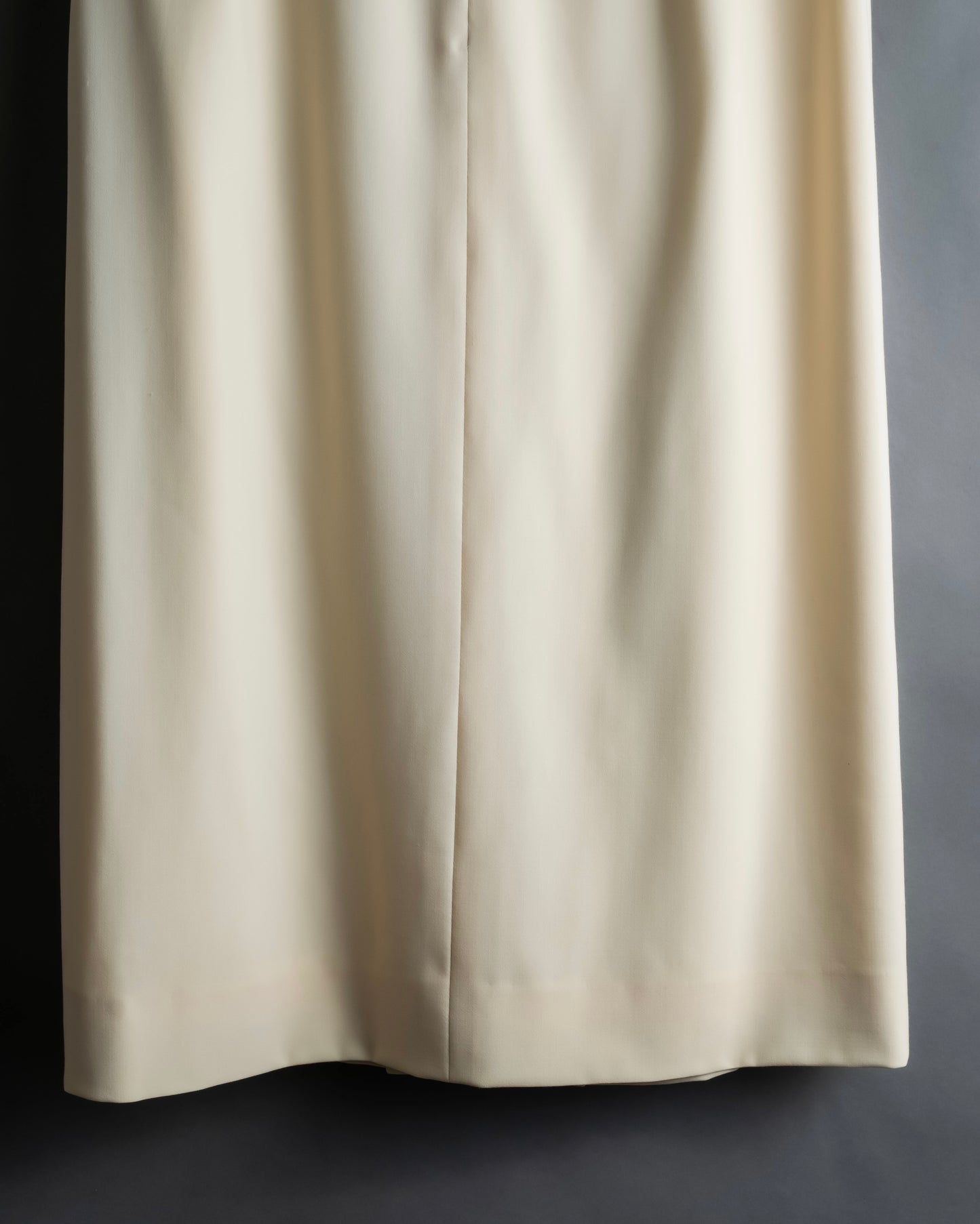 "HERMES" 100% wool ivory color flare skirt