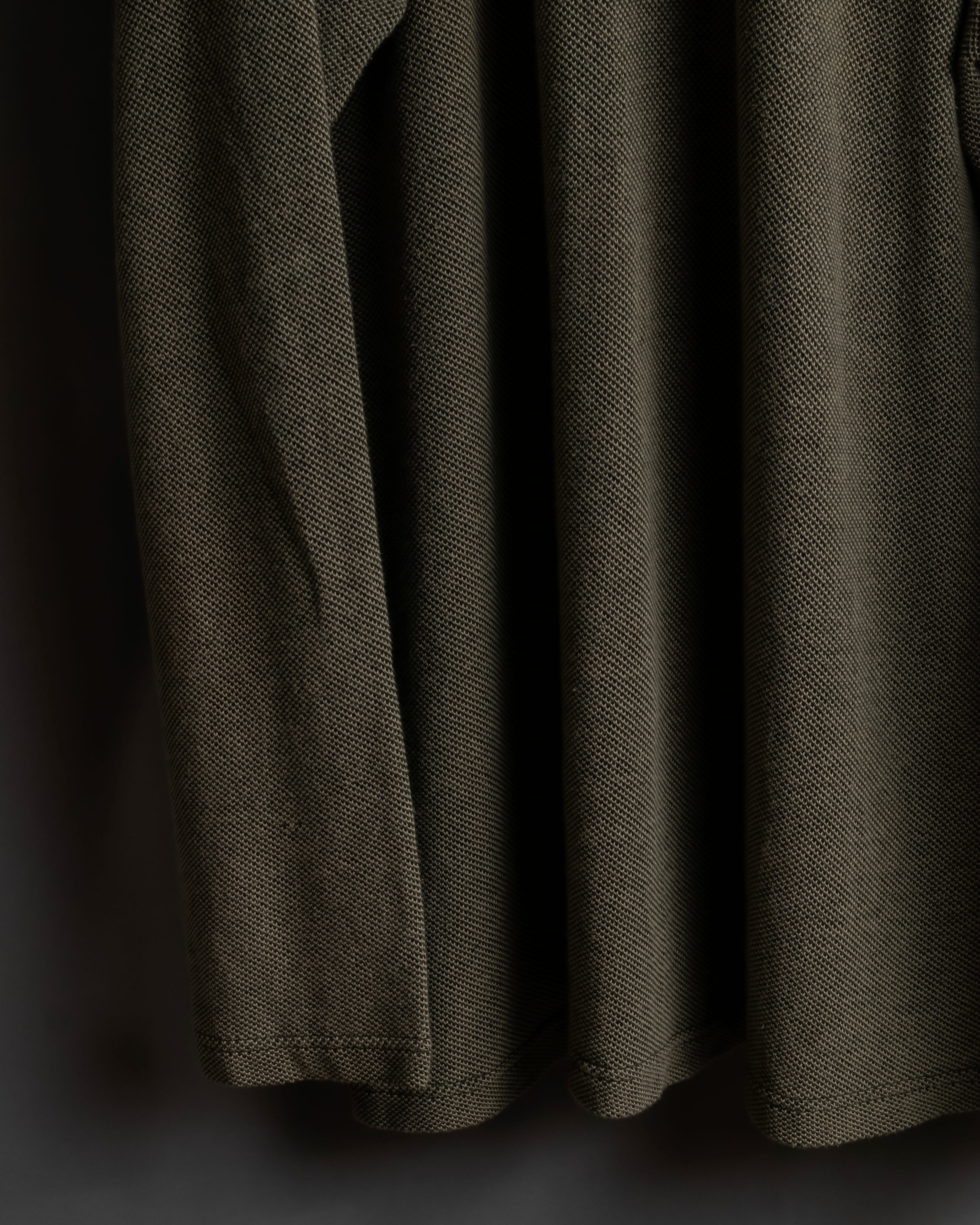 "Vintage herringbone long sleeve polo shirt"