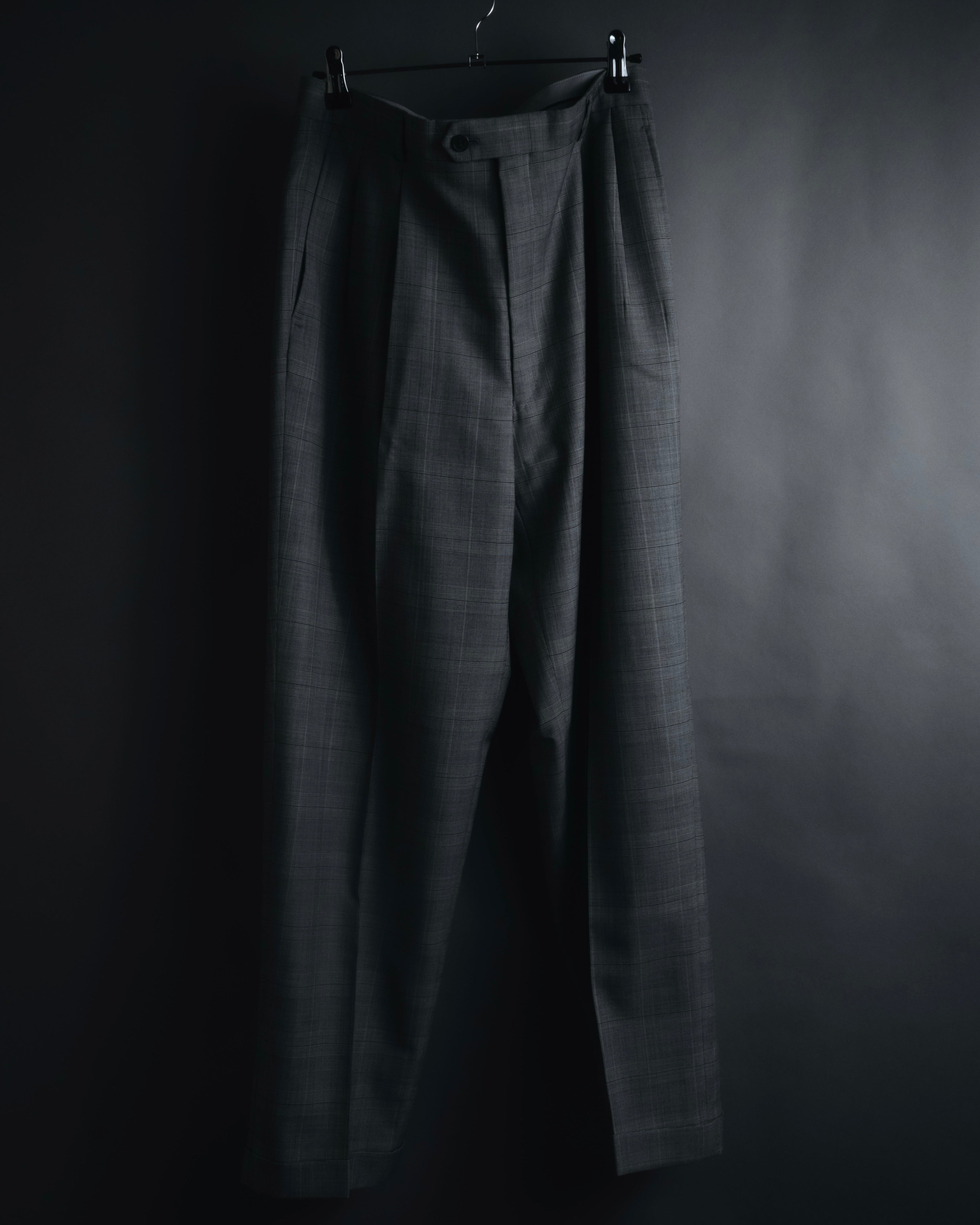 "YVES SAINT LAURENT" 80’s-90’s glen check tailored suit set