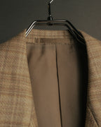 “Christian Dior MONSIEUR” 80’s-90’s Silk blend checked double breasted blazer
