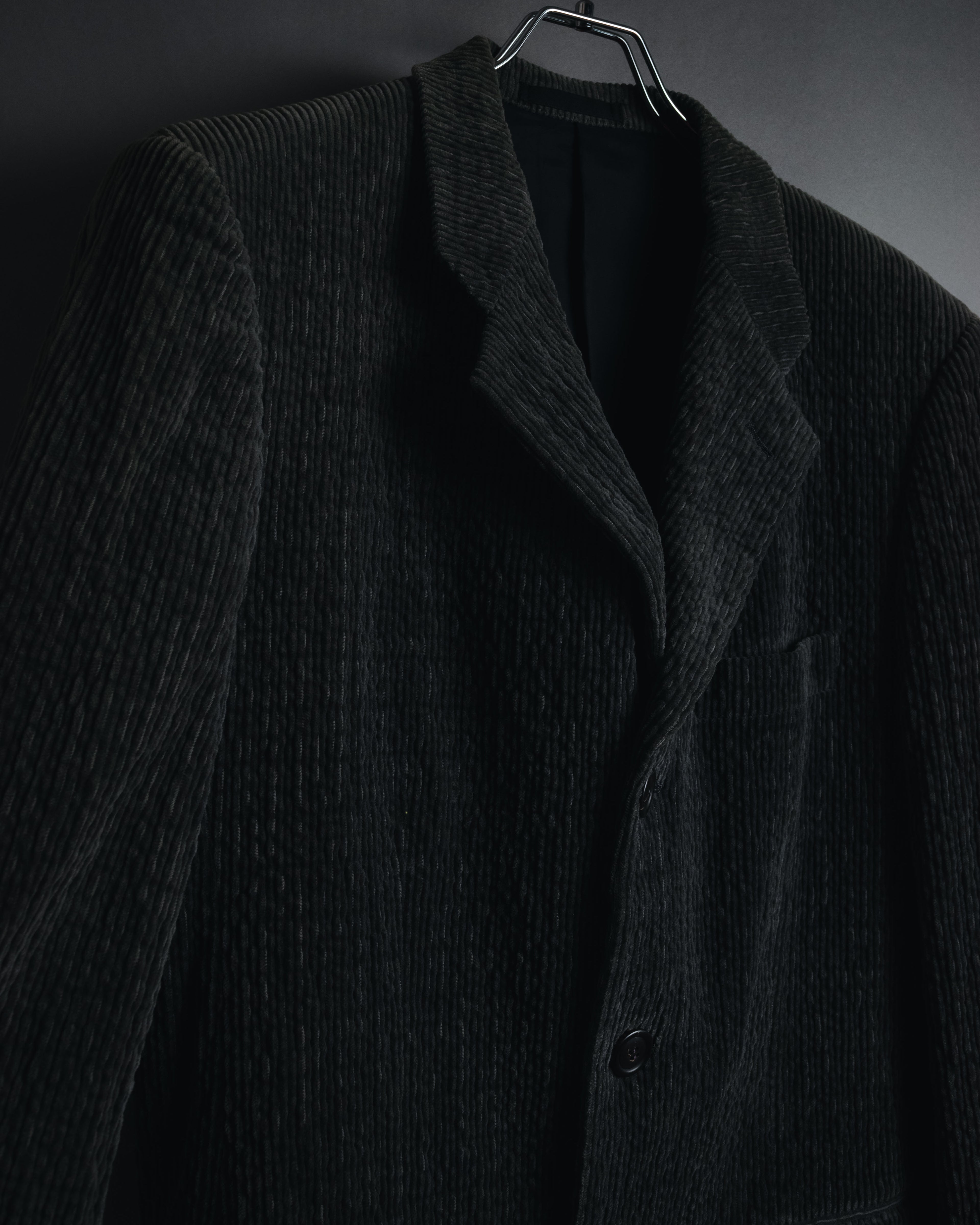 –SPECIAL– "ISSEY MIYAKE MEN" 98AW garment-pleated cotton tailoring set-up
