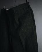 "Yves Saint Laurent diffusion hommes" 80’s-90’s structured glitter pinstripe wool suit set-up