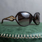 "Christian Dior" Temple gold parts design butterfly frame sunglasses