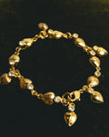 "Christian Dior" 80's-90's Sculptural leaf charm bracelet