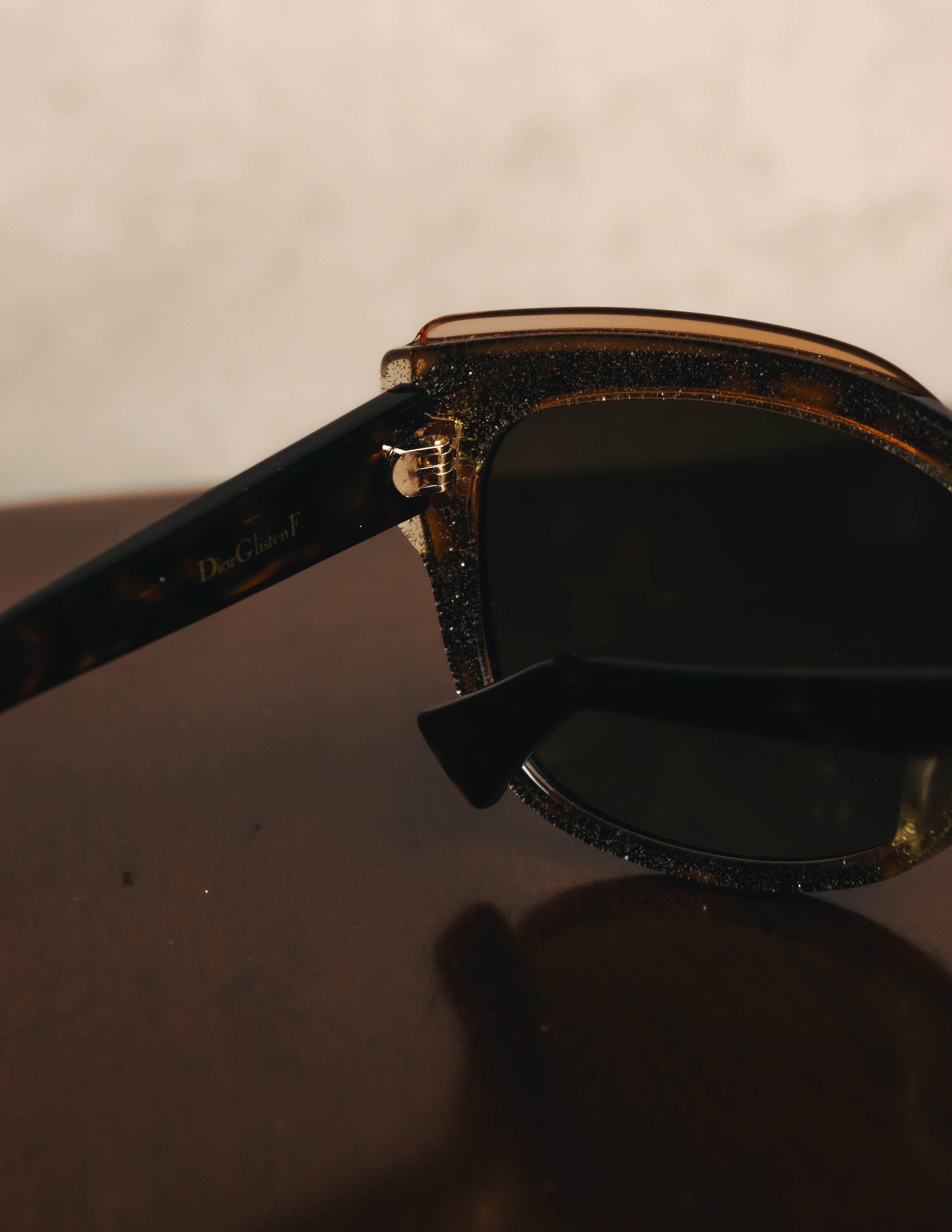 "Christian Dior" 2010's Glittered tortoiseshell sunglasses