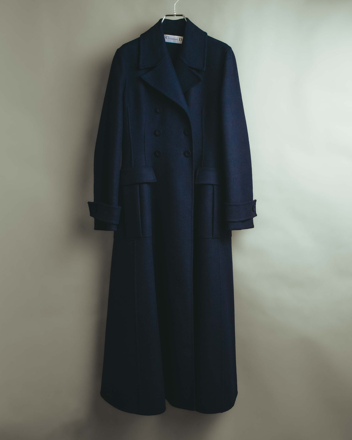 -SPECIAL- “Christian Dior” 2017 AW Navy double breasted A line long coat