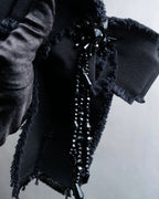 "GUCCI" Black bejeweled grosgrain ribbon