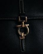 “Salvatore Ferragamo” 90's–00's Gancini leather handbag