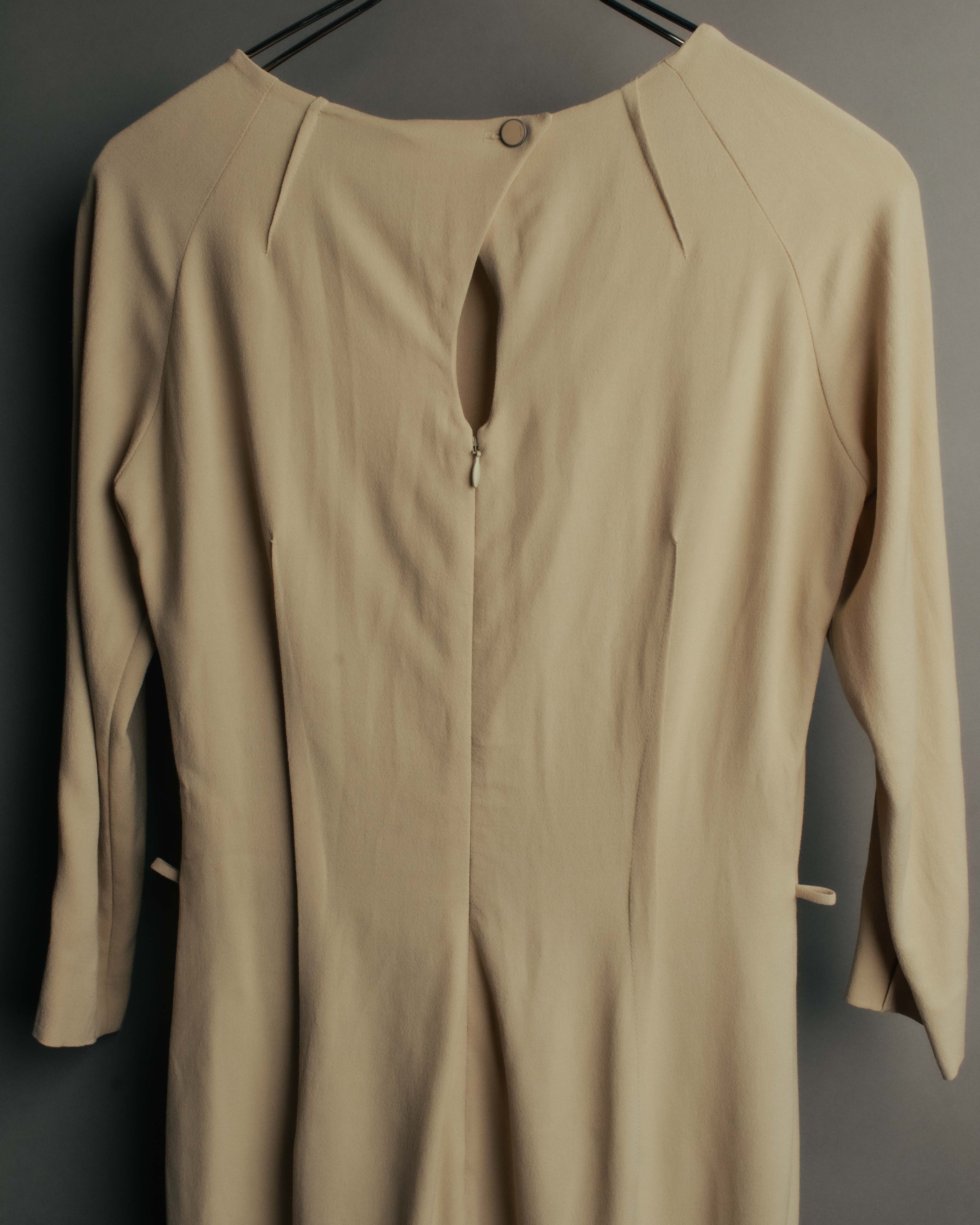 "FENDI" 00's-10's Draped wool blend dress