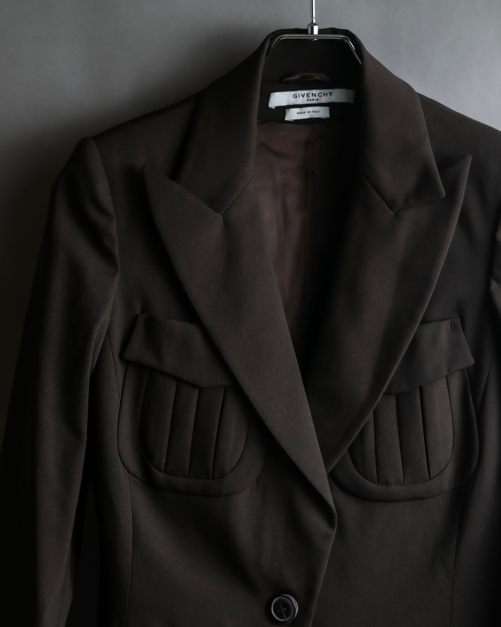 "GIVENCHY" Military patch pocket detail tailored jacket