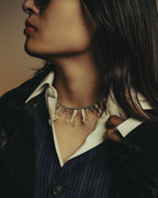 -SPECIAL- "CHANEL" 90's-00's Sculptural pearl fringe choker necklace