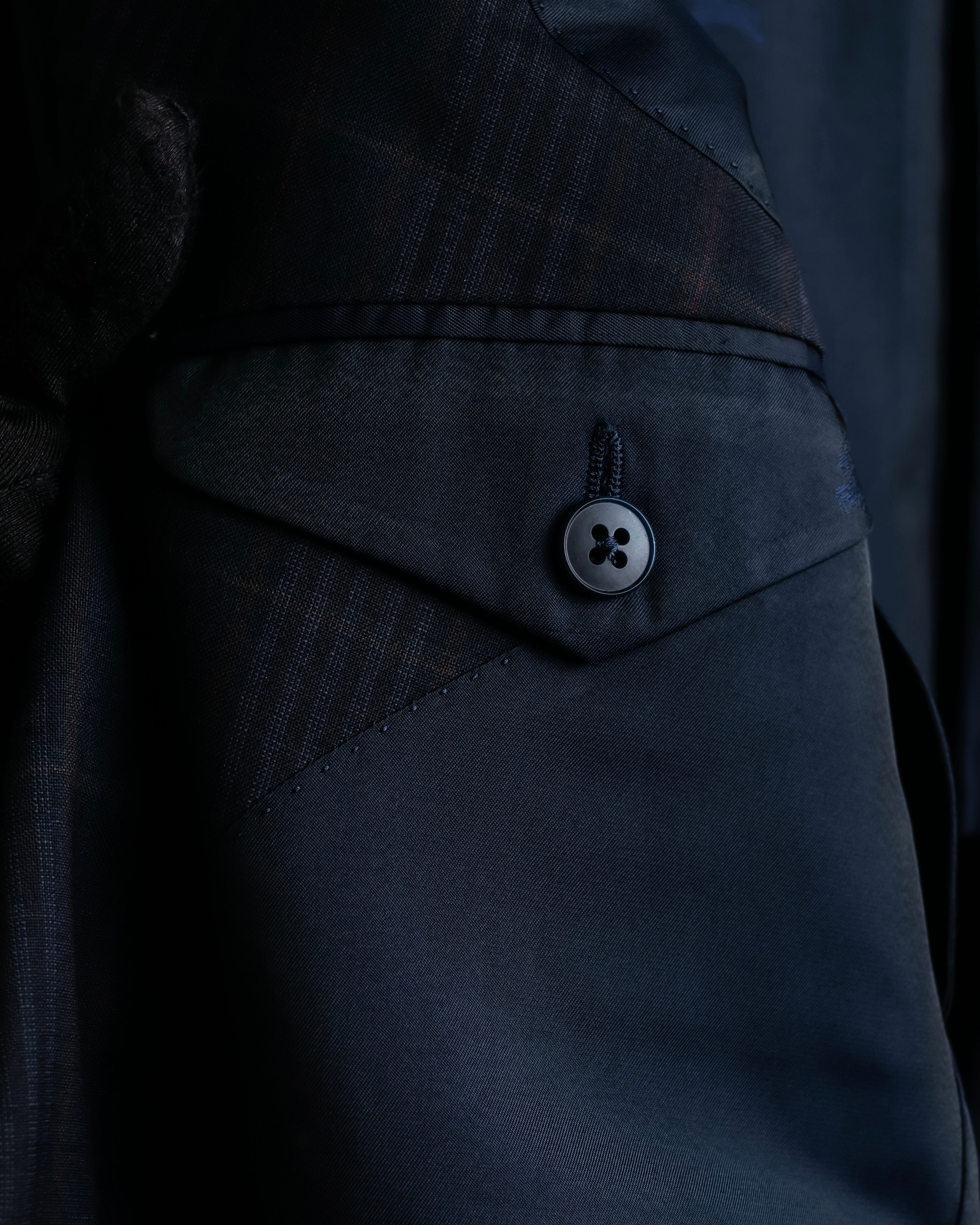 "BURBERRYS" Micro check pattern metal button blazer