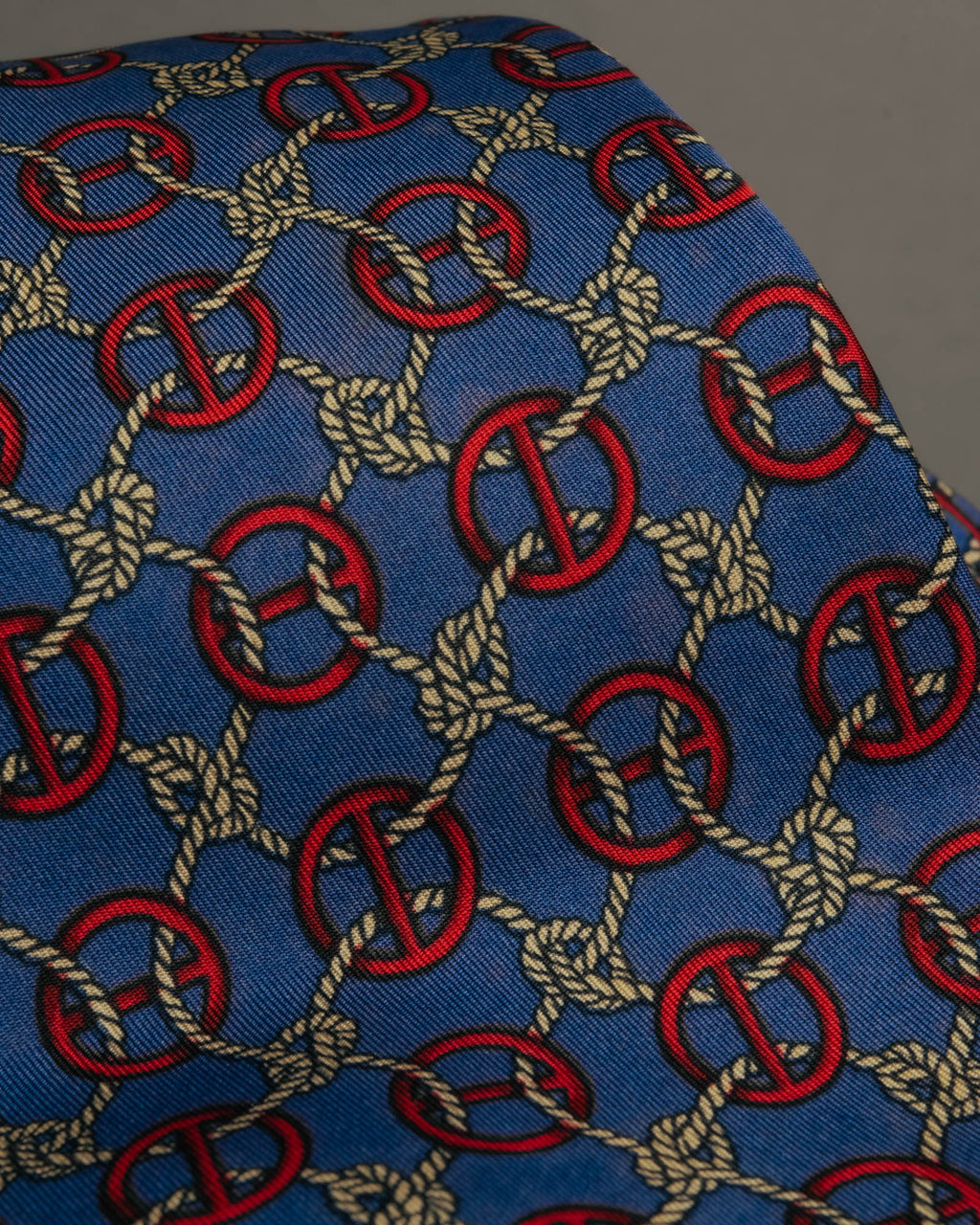 “HERMÈS” 90’s Rope and H motif silk tie