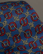 “HERMÈS” 90’s Rope and H motif silk tie