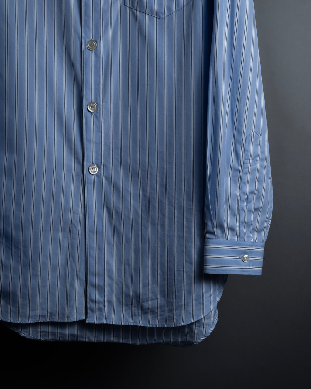 "GUCCI" Michele period brand code embroidered striped shirt