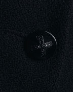 –SPECIAL– "CHANEL" 04SS sculpted princess-line wool crepe coat