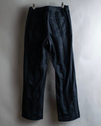 "ISSEY MIYAKE FETE" Fabric change stripe pattern wide slacks