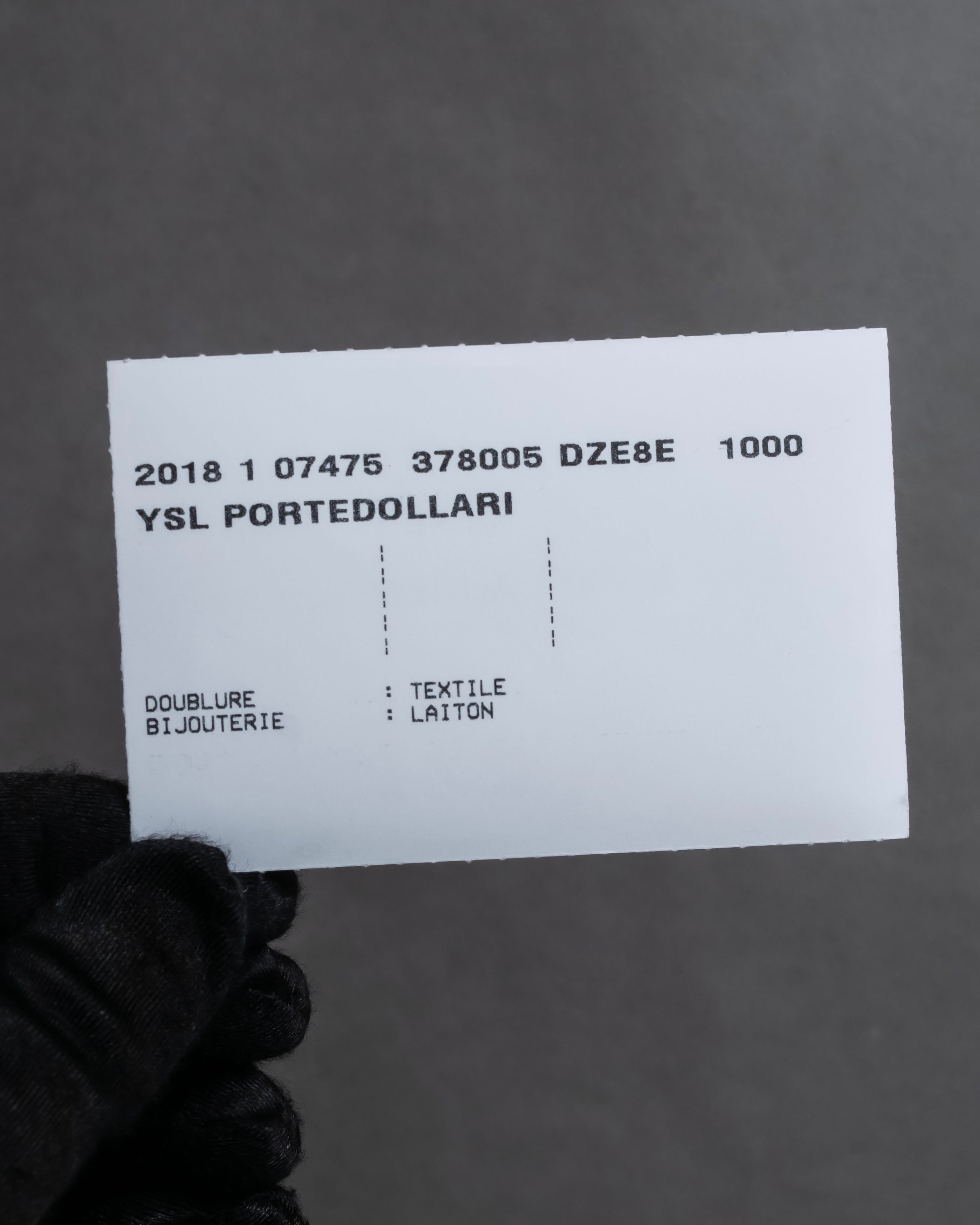 "Saint Laurent" Crocodile embossed leather bi-fold money clip