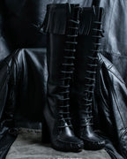 "TOM FORD" Fringe detail western long boots