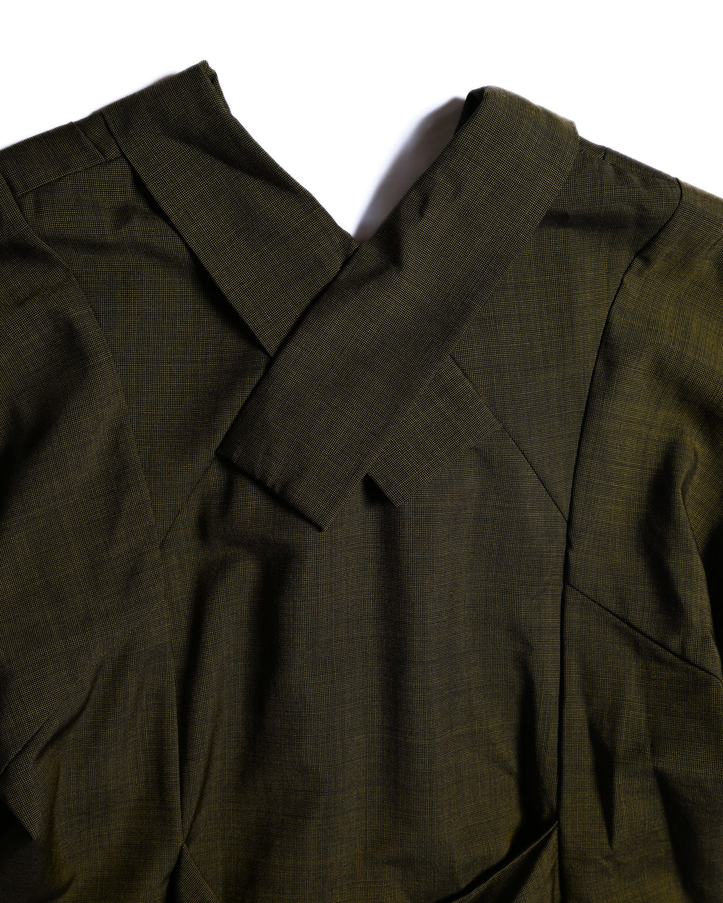 Henrik Vibskov/ Big Collar Short Sleeves Designed Shaped One Piece Khaki