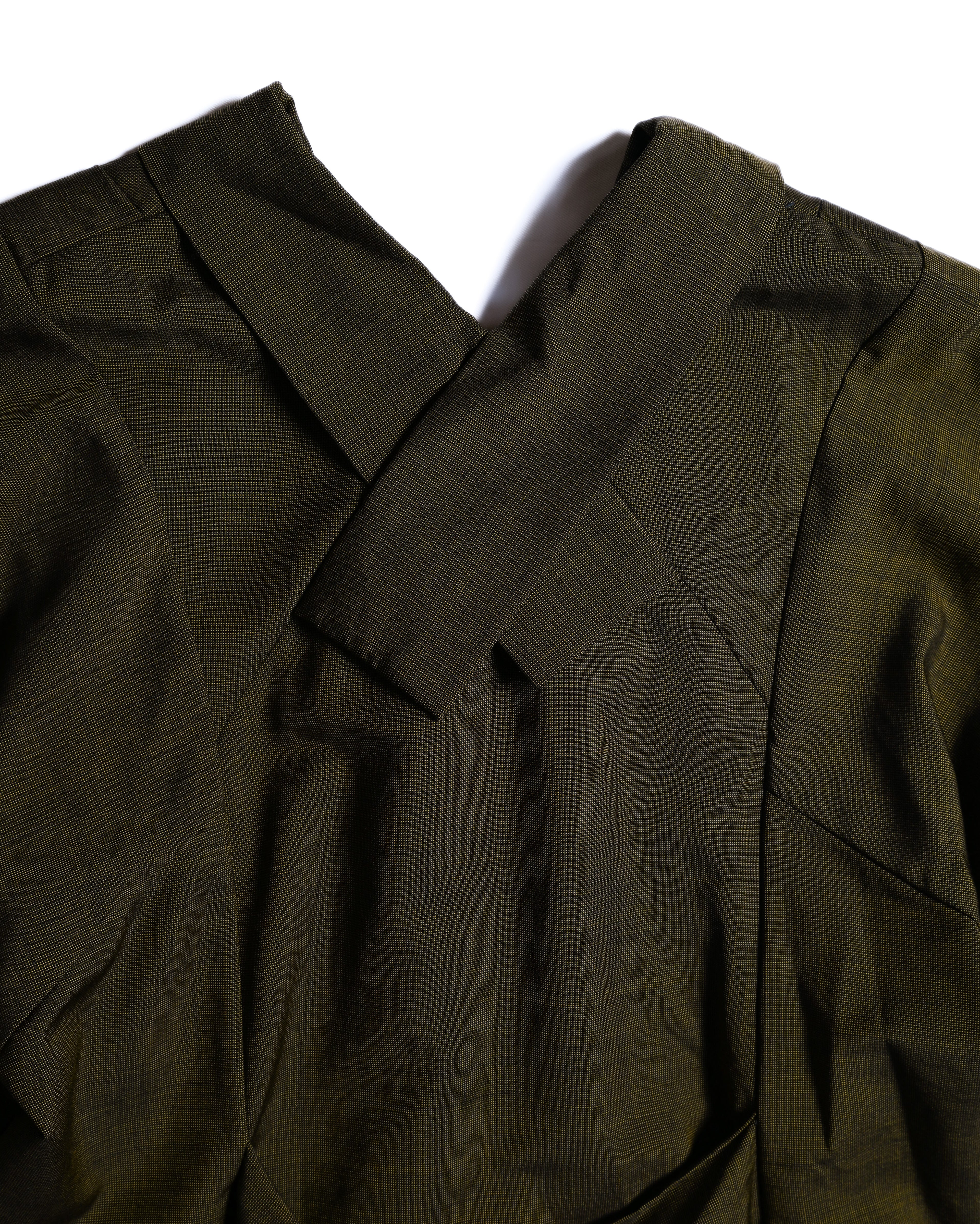 Henrik Vibskov/ Big Collar Short Sleeves Designed Shaped One Piece Khaki