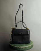 “Valentino Garavani” 90’s-00’s Structured V logo leather handbag