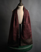 “HERMES” 80’s-90’s Bit motif geometric silk stole
