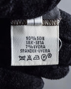 "HERMES" Margiela period Blue-grayish tone draped silk pullover