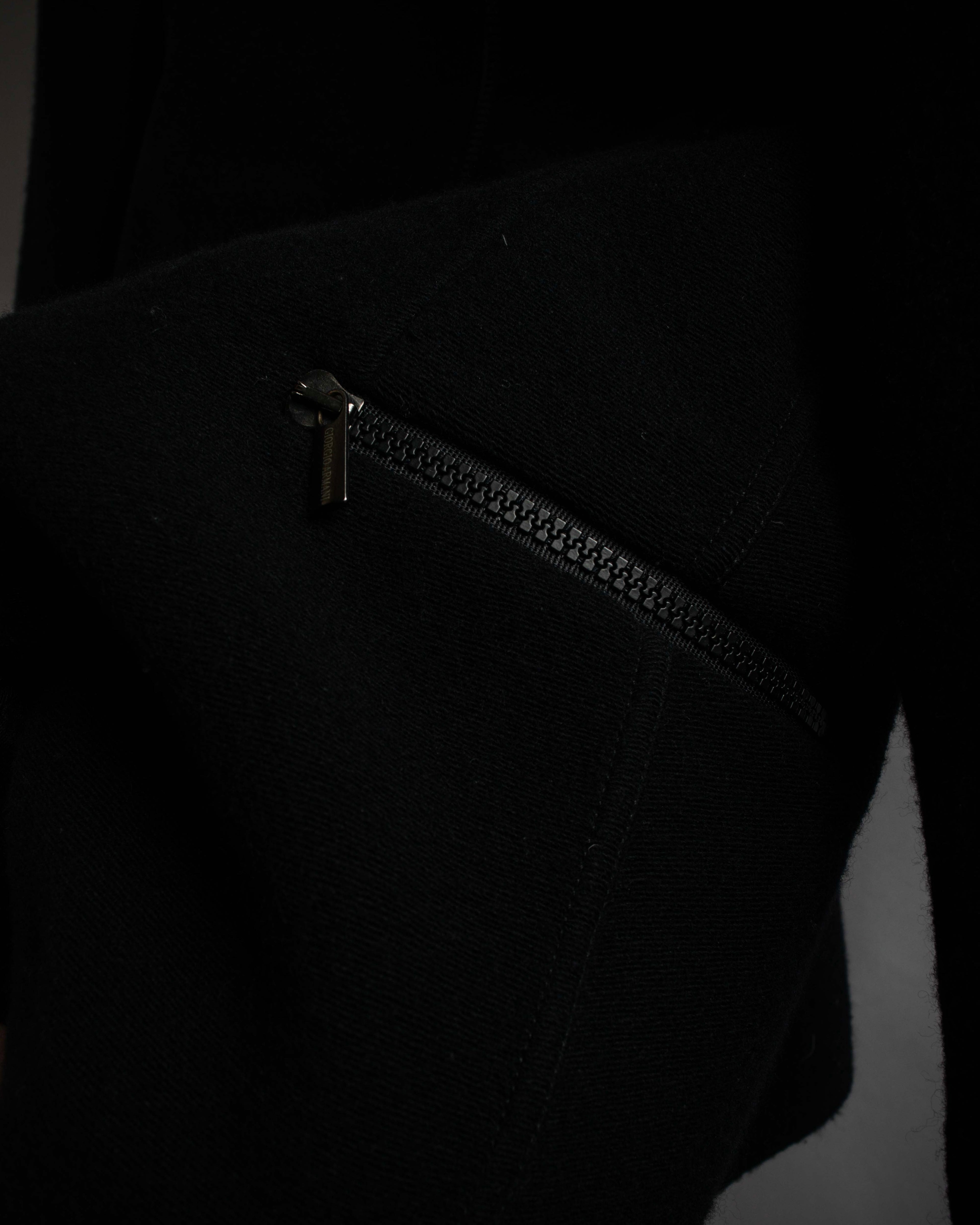 "GIORGIO ARMANI" Minimal design double zip-up jacket