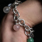 "Tiffany&Co" Multi-coloured stone motif silver bracelet