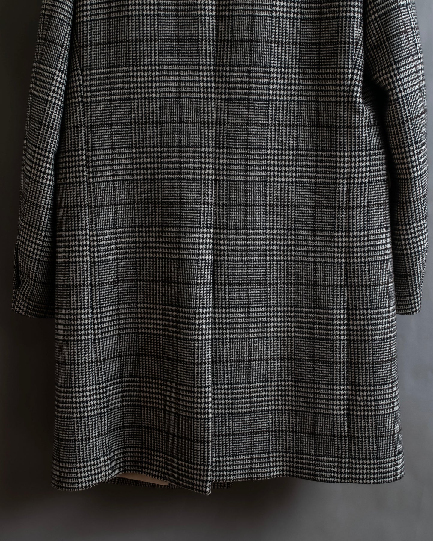 "RAF SIMONS" 20-21AW Glen check pattern tailored shape coat