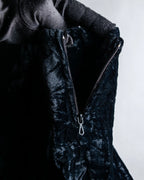 "Yves Saint Laurent Rive Gauche"
Draped neckline crushed velour dress