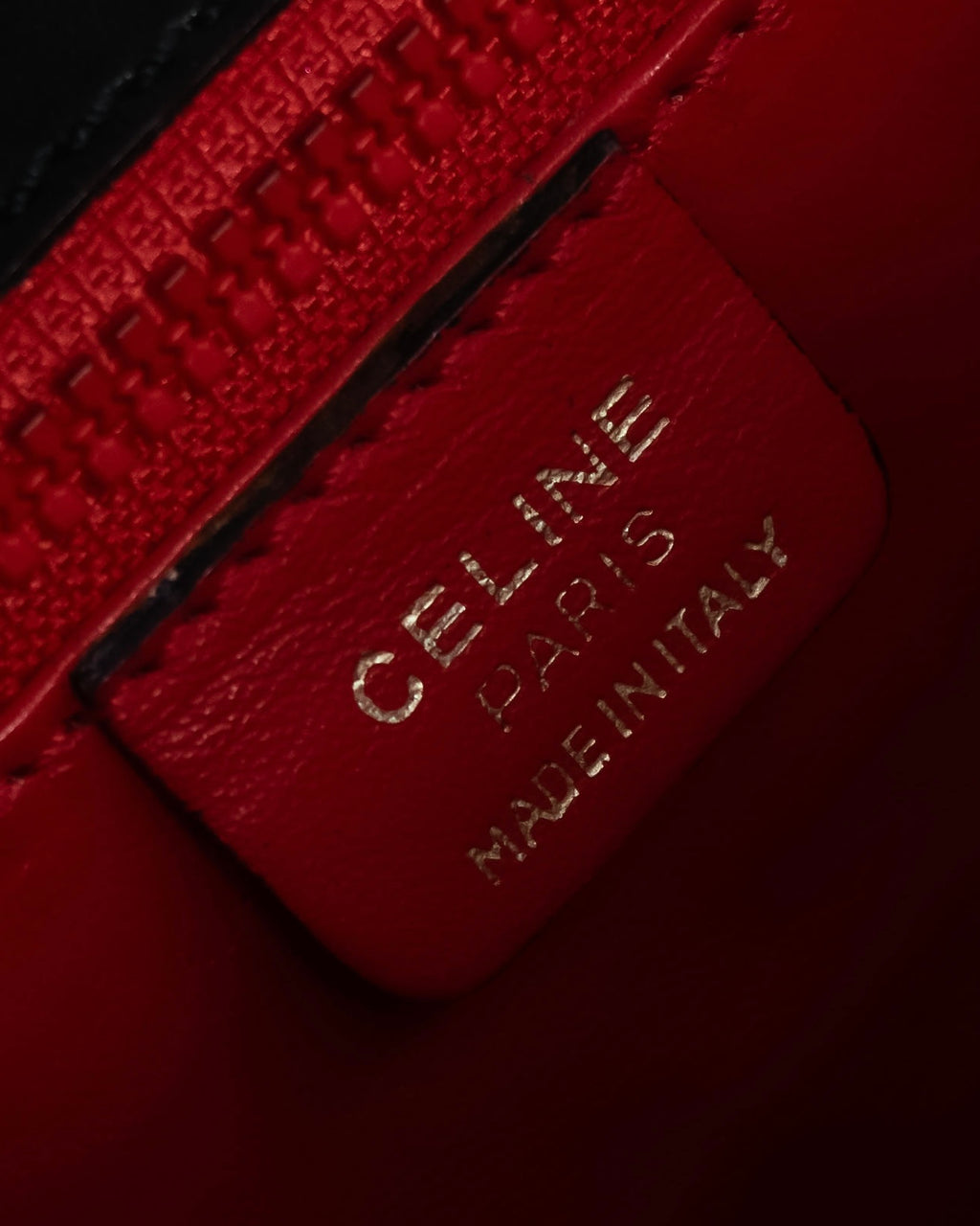 "CELINE" Ringlock design leather hand bag