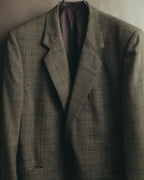 "Pierre Balmain" 80's-90's Windowpane check wool blazer