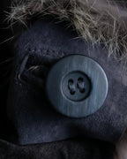 Fur switching design suede long coat